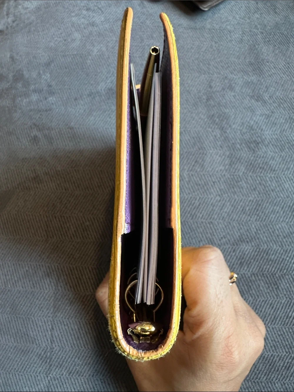 Louis Vuitton Epi Yellow PM Agenda